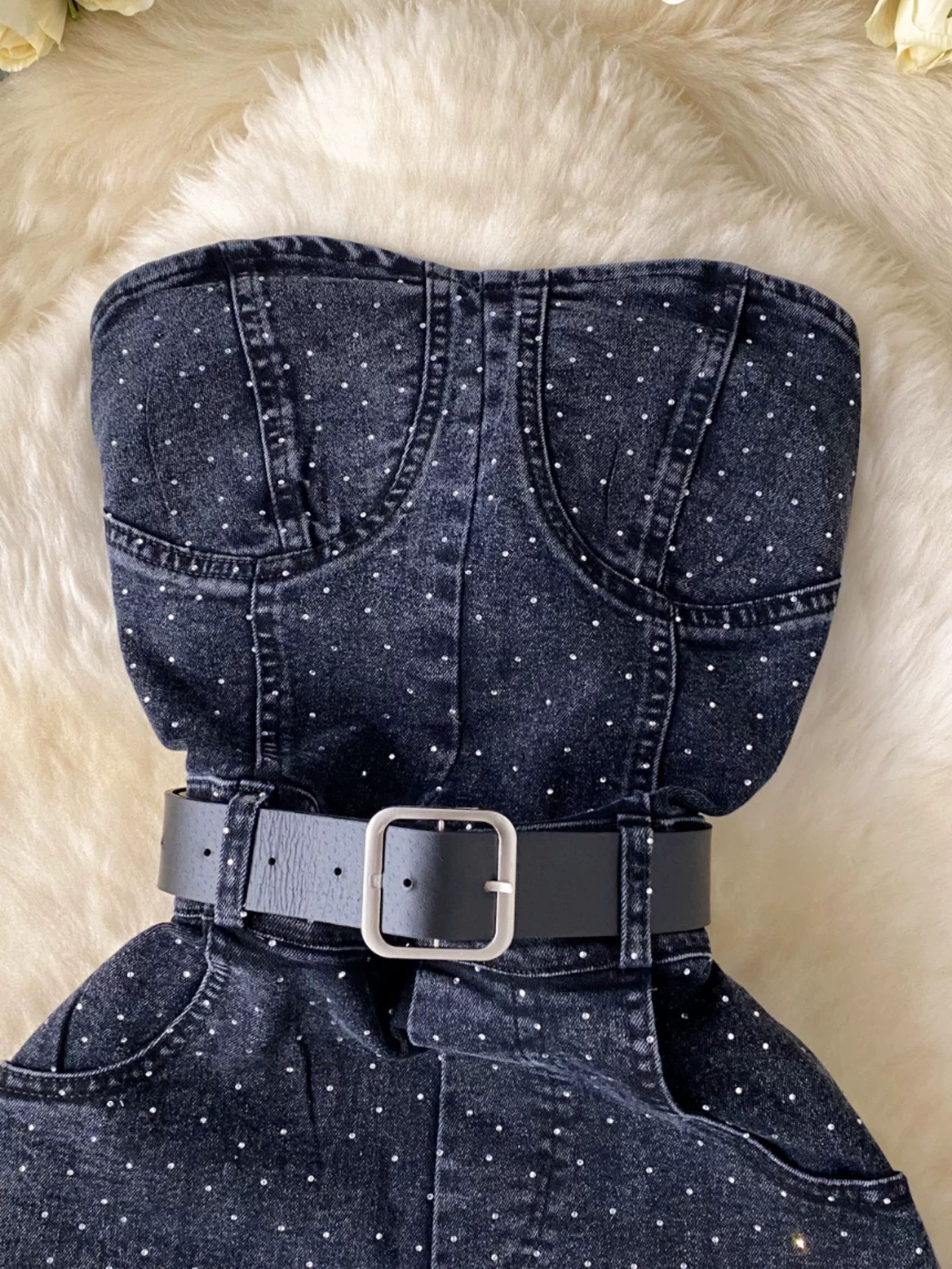 Hollywood babe denim jumpsuit DJS107 images